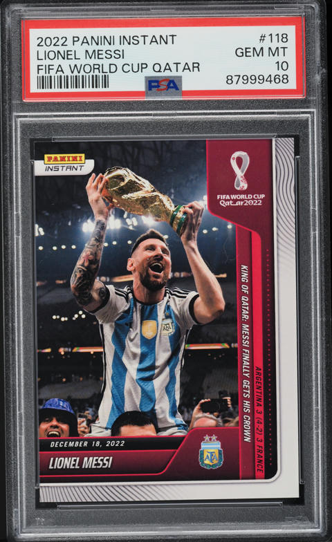 2022 Panini Instant FIFA World Cup Qatar Lionel Messi #118 PSA 10