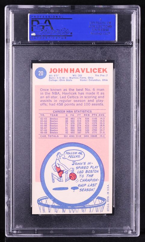 1969 Topps Basketball John Havlicek ROOKIE #20 PSA 8 NM-MT