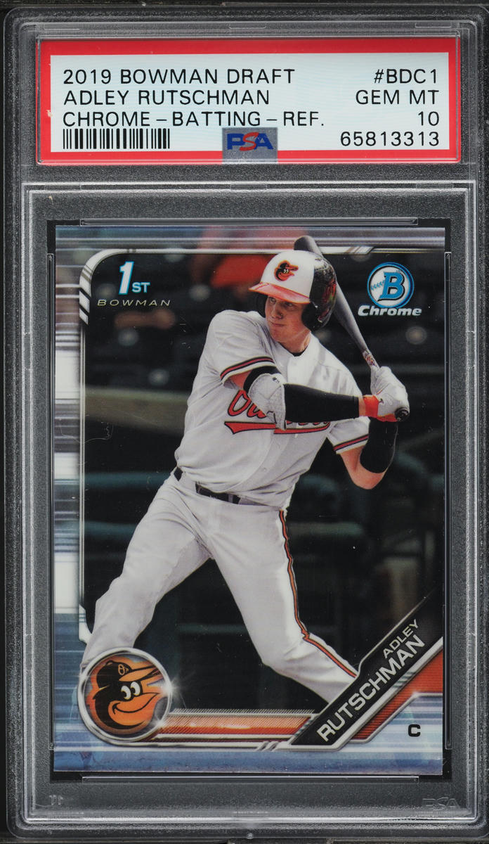 2019 Bowman Chrome Draft Refractor Adley Rutschman ROOKIE #BDC-1 PSA 10 GEM MINT