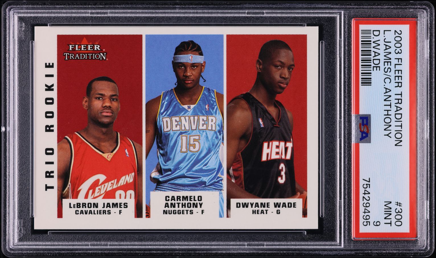 2003 Fleer LeBron James, Dwyane Wade, & Carmelo Anthony Trio
