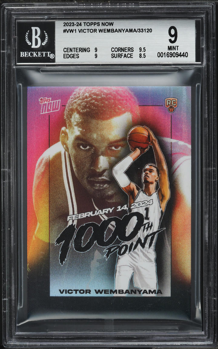 2023 Topps Now Victor Wembanyama ROOKIE #VW-1 BGS 9 MINT