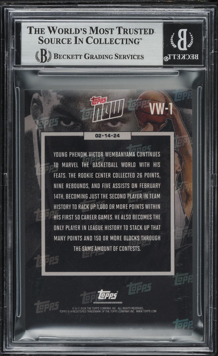 2023 Topps Now Victor Wembanyama ROOKIE #VW-1 BGS 9 MINT