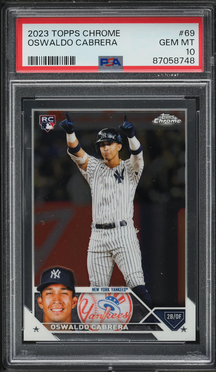 2023 Topps Chrome Oswaldo Cabrera ROOKIE #69 PSA 10 GEM MINT