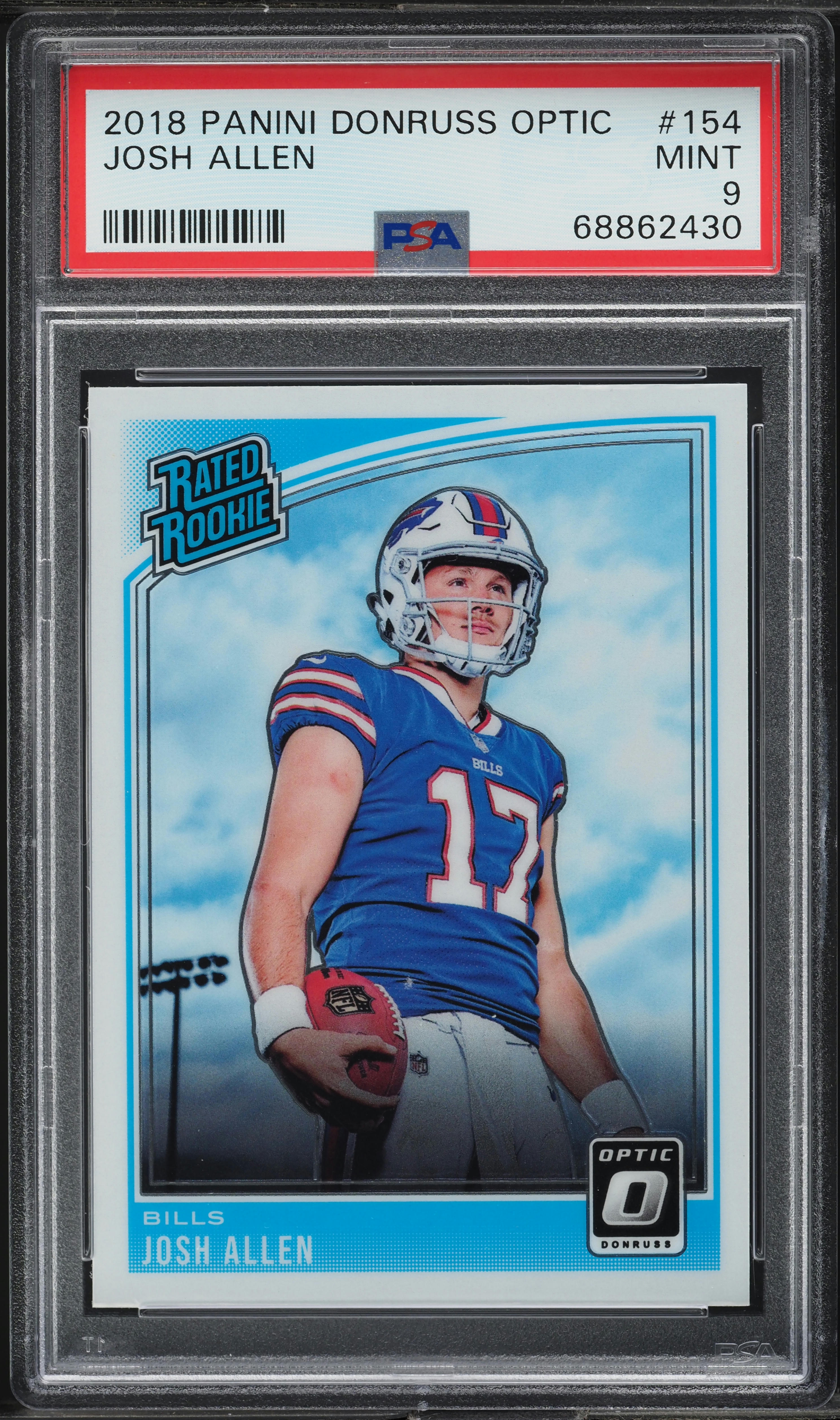 2018 Donruss Optic Josh Allen ROOKIE #154 PSA 9 MINT on Fanatics