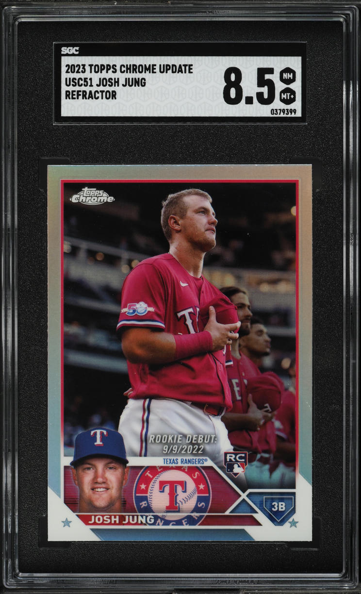 2023 Topps Chrome Update Refractor Josh Jung ROOKIE #USC51 SGC 8.5 NM-MT+