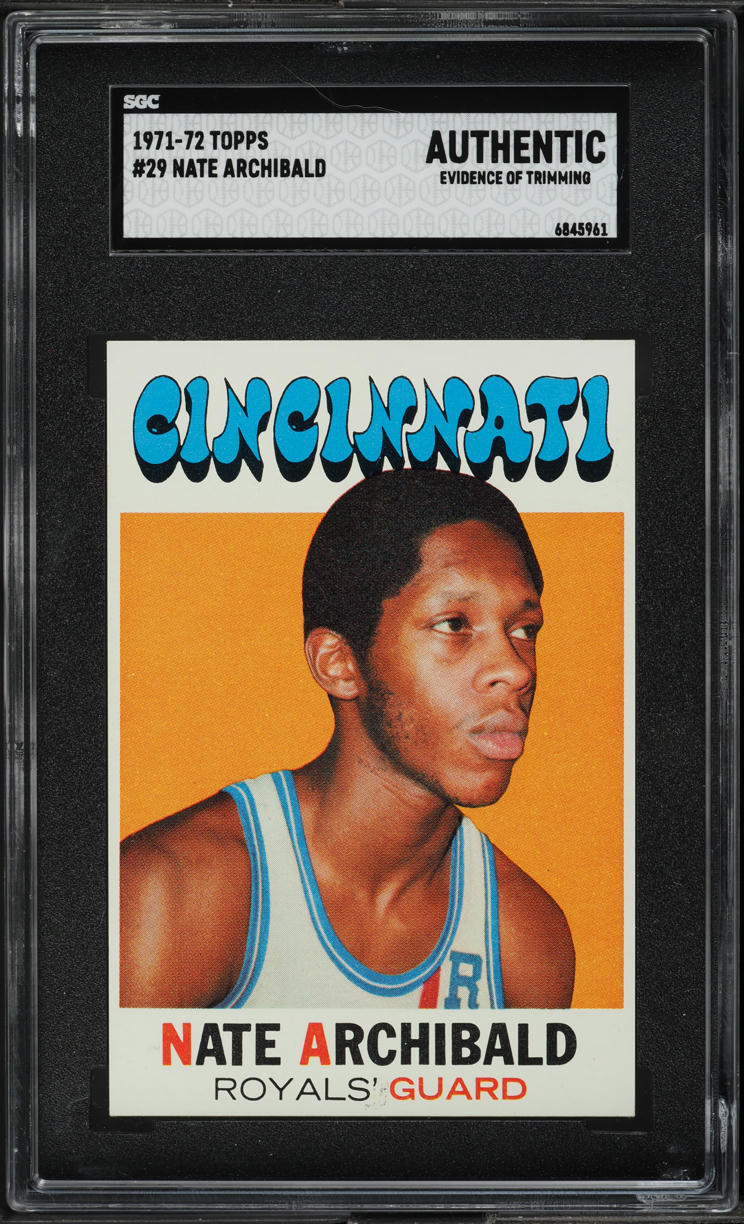 1971 Topps Basketball Nate Archibald ROOKIE #29 SGC AUTH