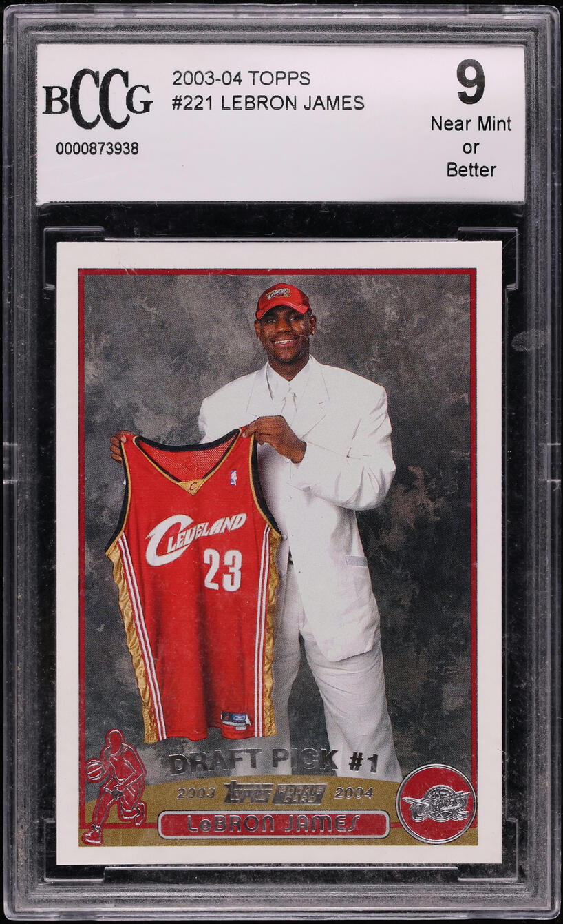 2003 Topps Basketball LeBron James ROOKIE #221 BCCG 9