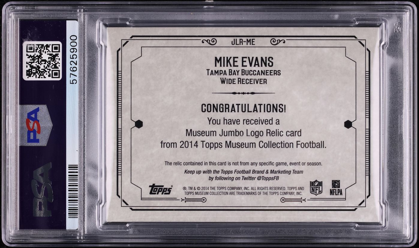 2014 Topps Museum Collection Mike Evans ROOKIE NIKE PATCH 1/1 #JLA-ME PSA 8