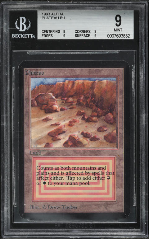 1993 Magic The Gathering MTG Alpha Dual Land Tropical Island PSA