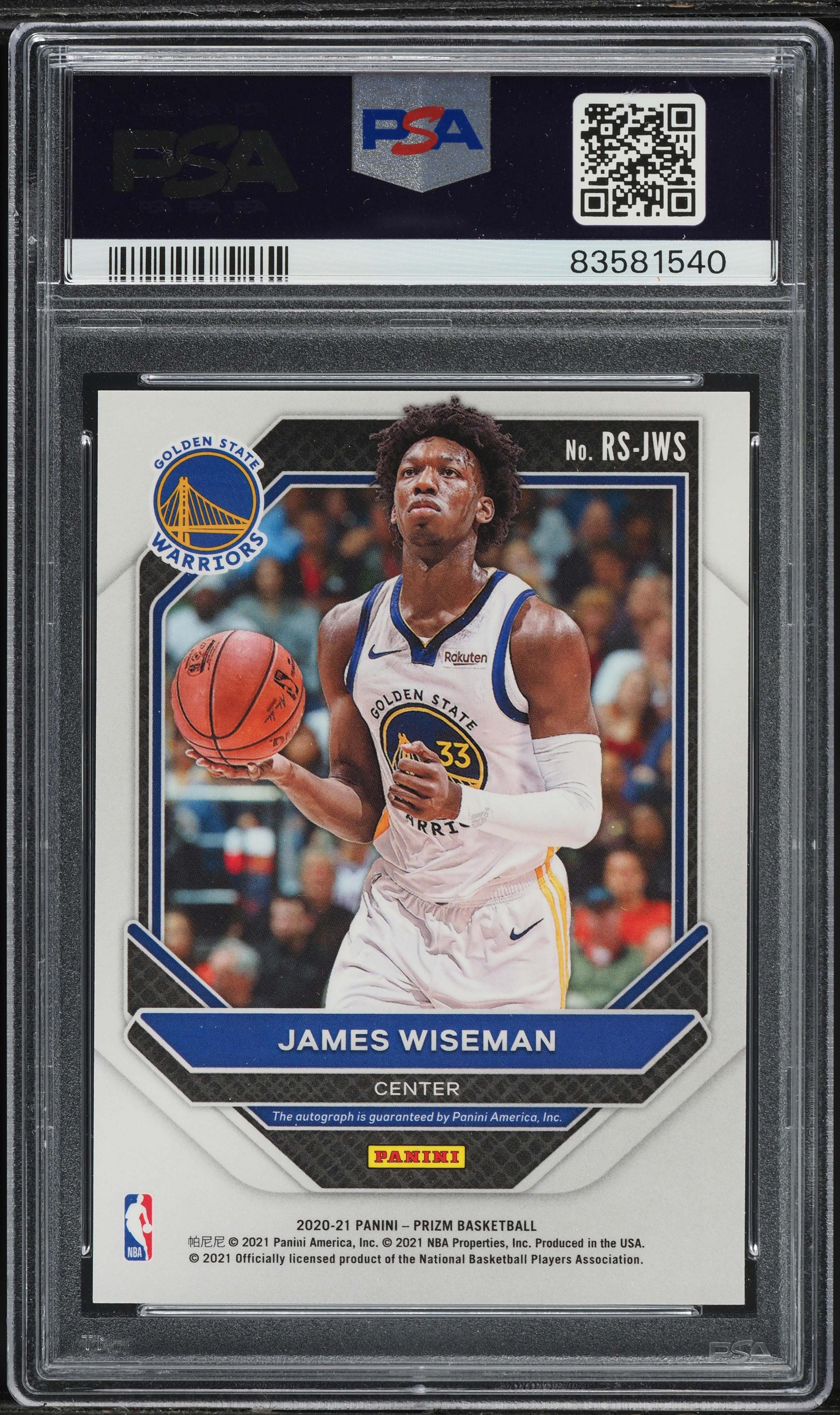 その他 Prizm Rookie James Wiseman Auto PSA Prizm Rookie James Wiseman Auto PSA 【公式通販】