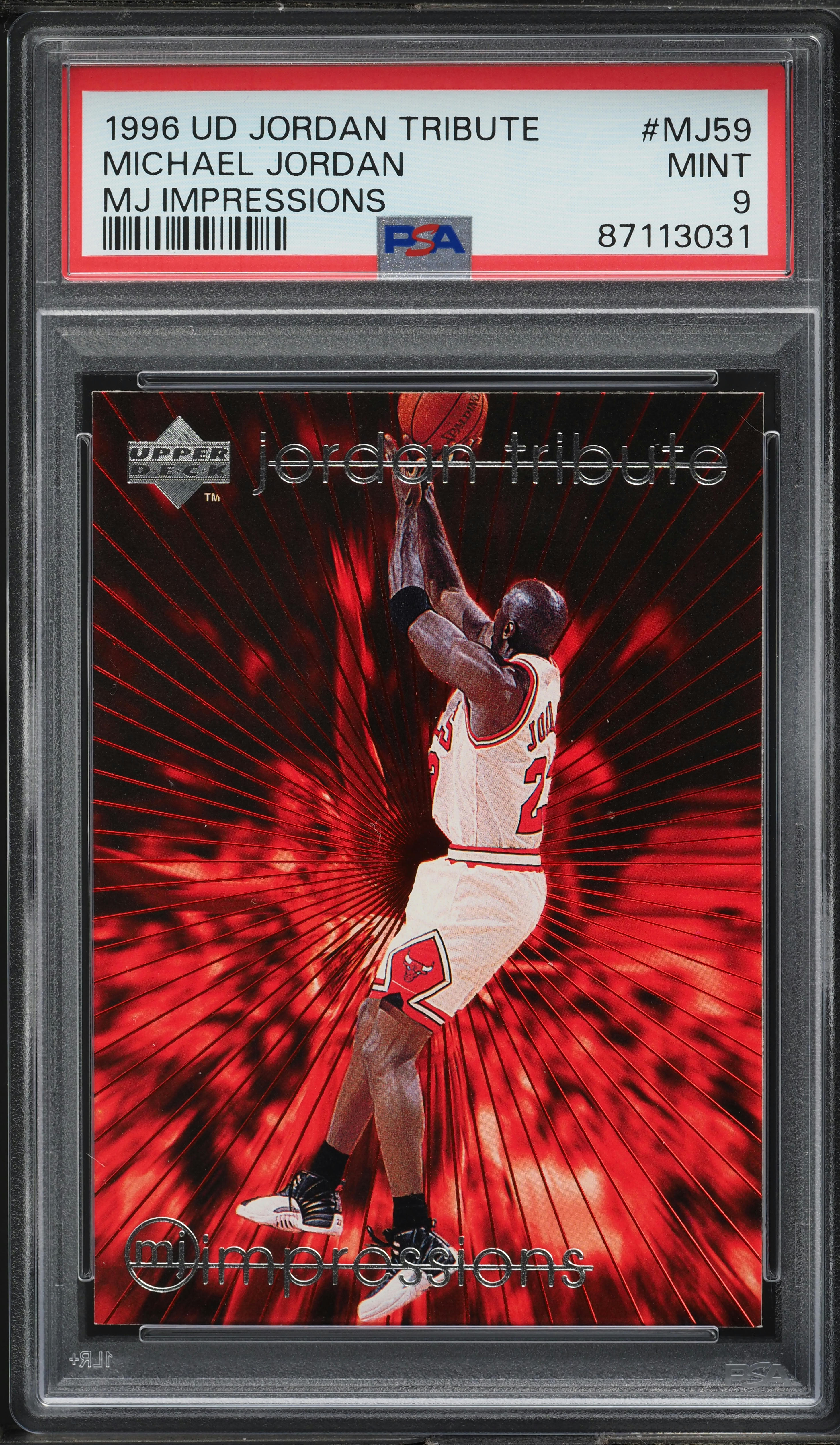 1996 Upper Deck Jordan Tribute MJ Impressions Michael Jordan #MJ59