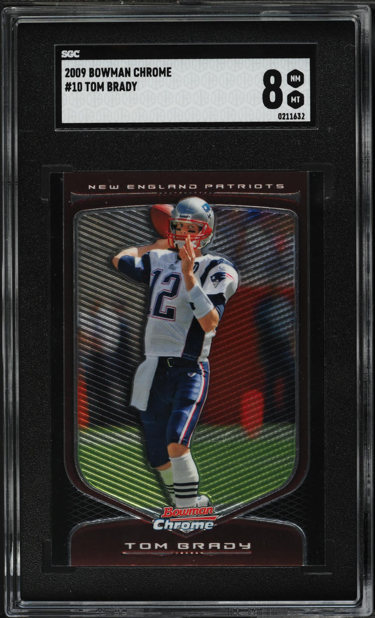 2009 Bowman Chrome Tom Brady #10 SGC 8 NM-MT