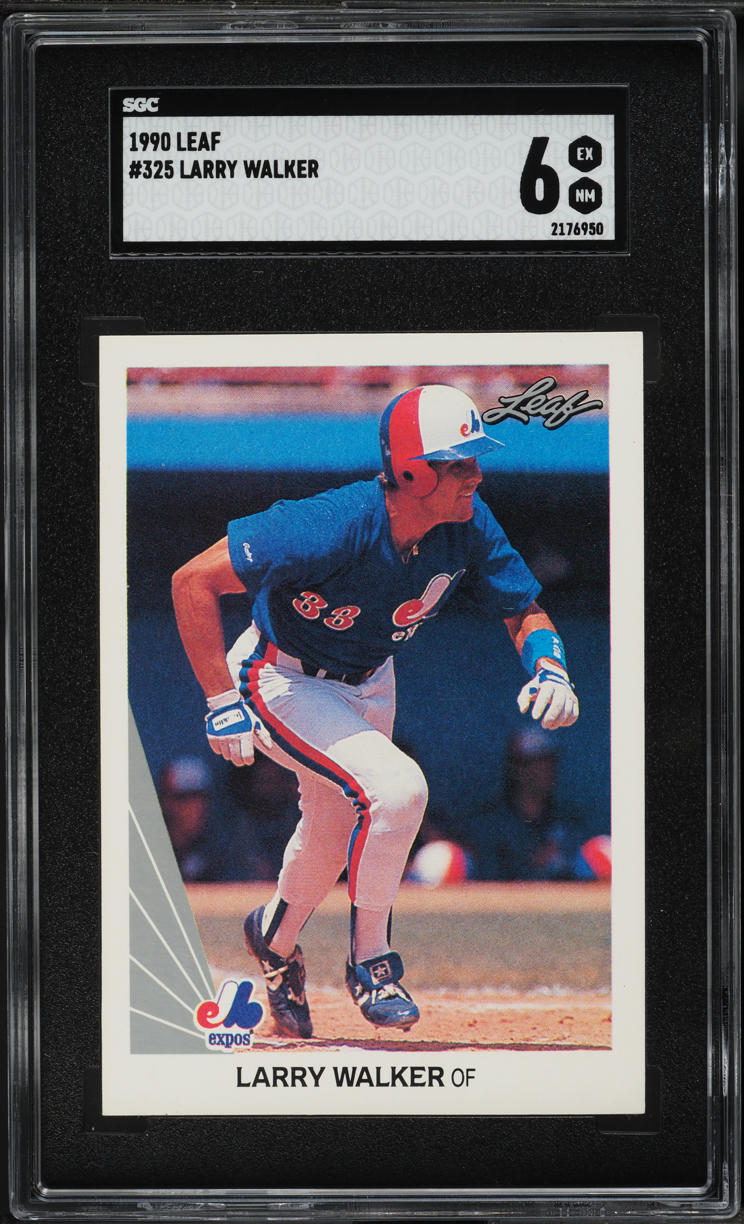 1990 Leaf Larry Walker ROOKIE #325 SGC 6 EXMT