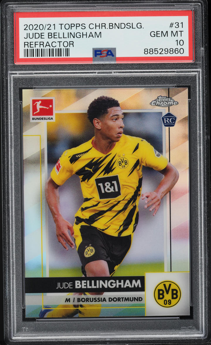 2020 Topps Chrome Bundesliga Refractor Jude Bellingham ROOKIE #31 PSA 10 GEM