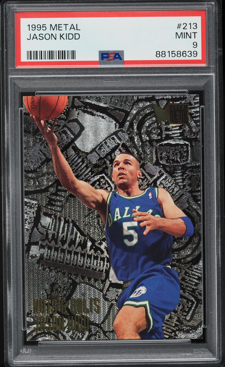 1995 Metal Nuts & Bolts Jason Kidd #213 PSA 9 MINT