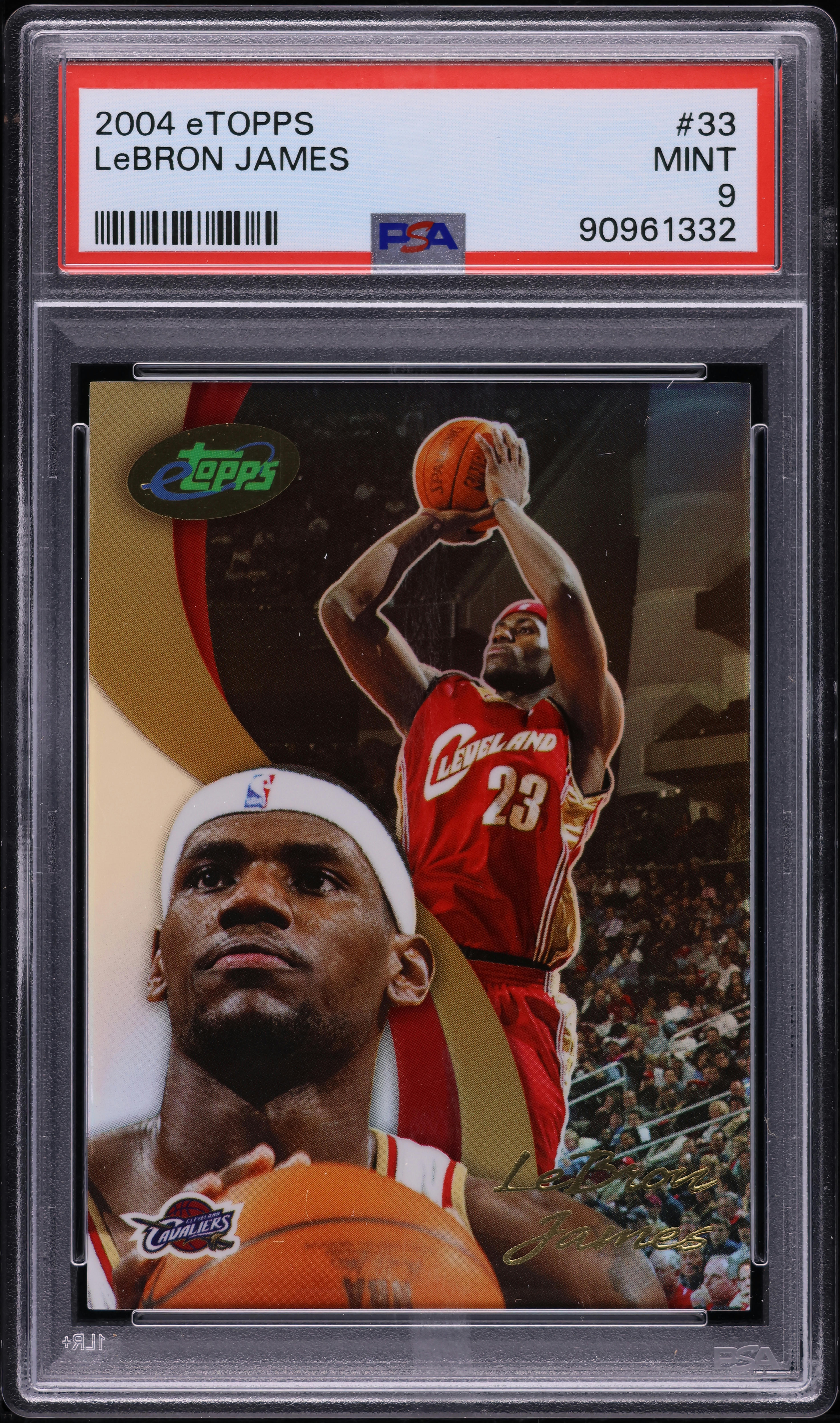 2004 eTopps Basketball Lebron James /2000 #33 PSA 9 MINT on
