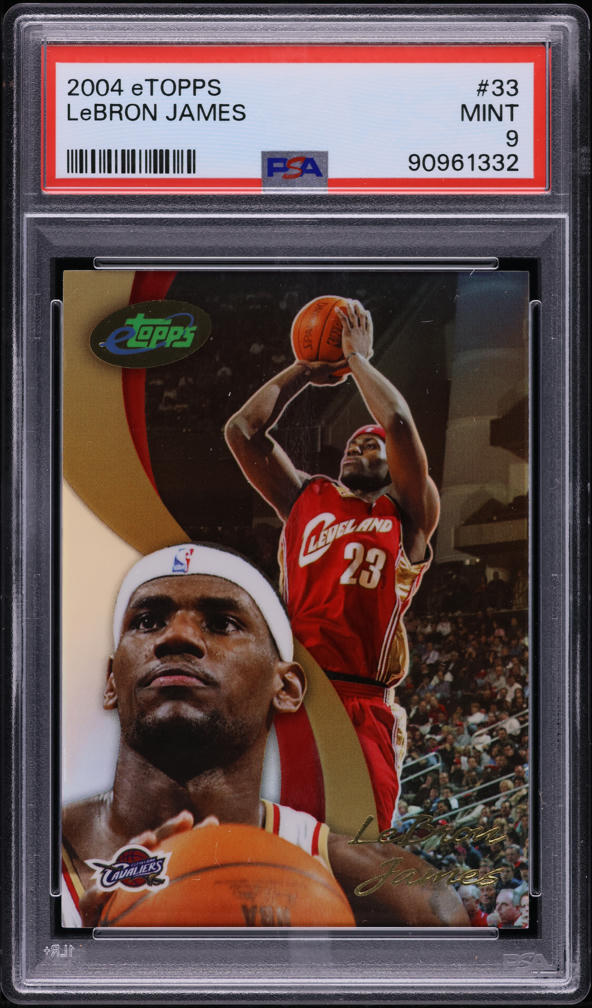 2004 eTopps Basketball Lebron James /2000 #33 PSA 9 MINT on