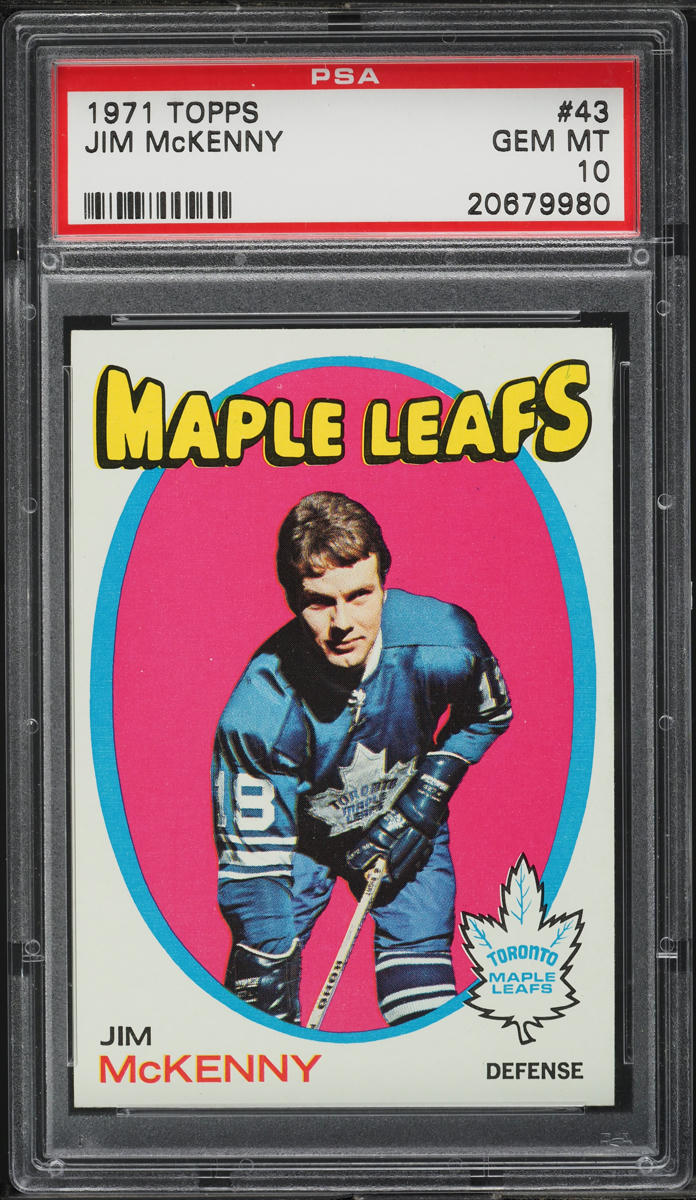 1971 Topps Hockey Jim McKenny #43 PSA 10 GEM MINT