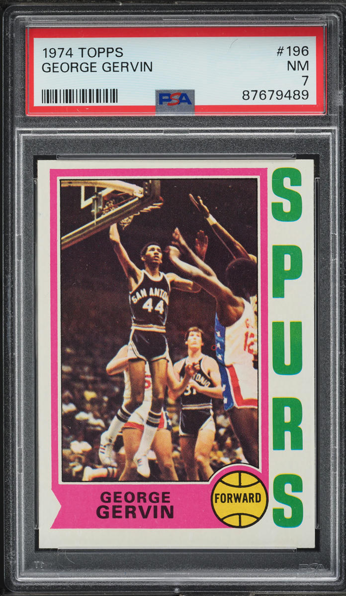 1974 Topps Basketball George Gervin ROOKIE #196 PSA 7 NRMT