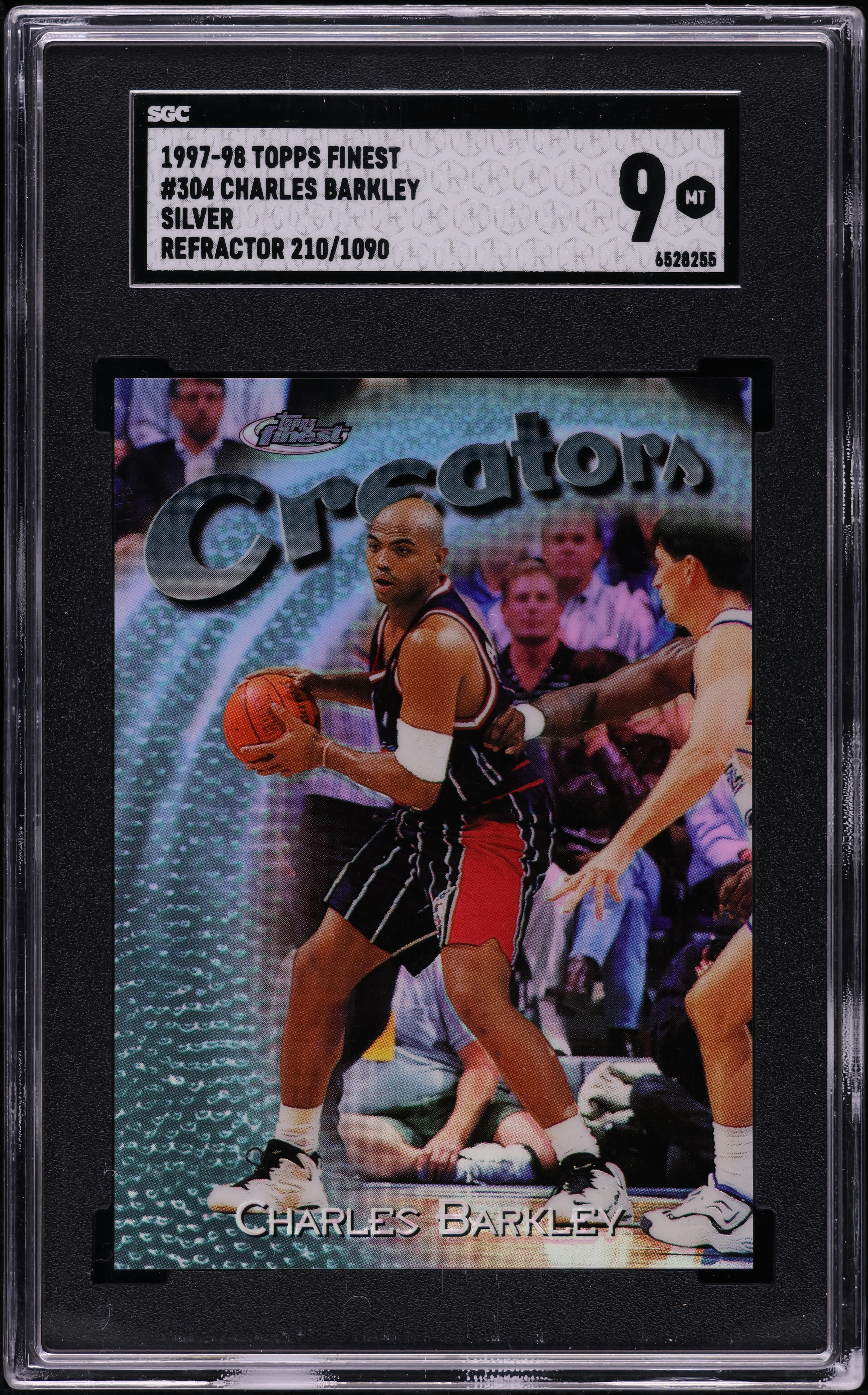 1997 Finest Silver Refractor Charles Barkley /1090 #304 SGC 9 MINT