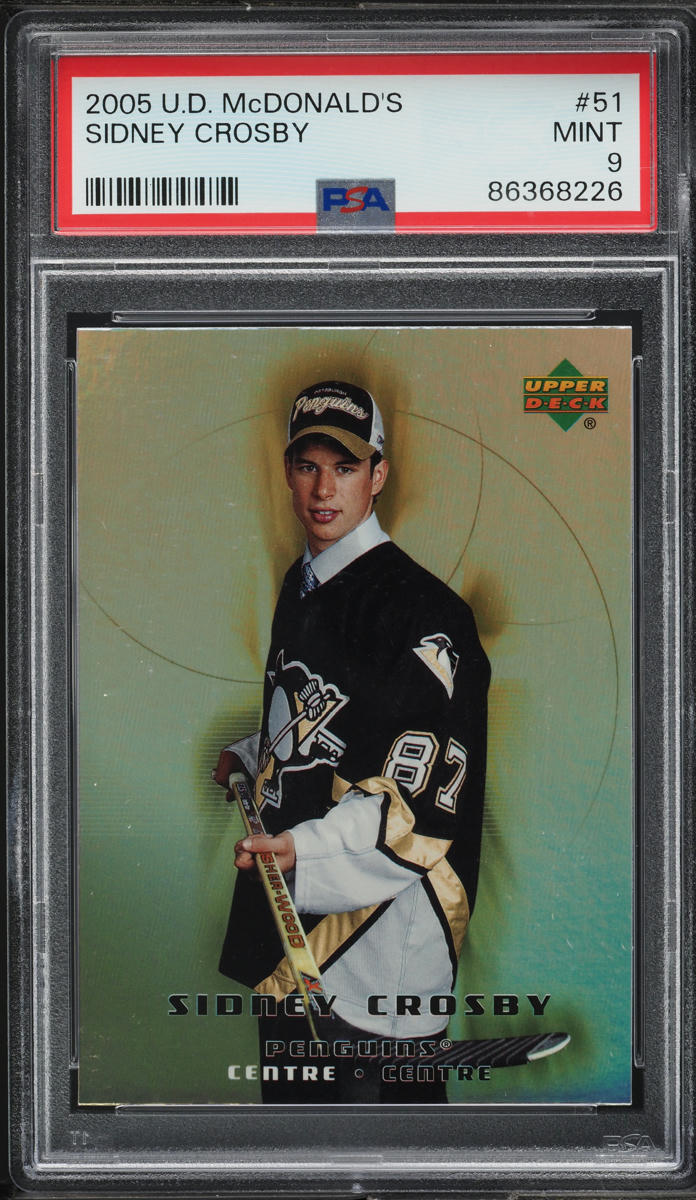 2005 Upper Deck McDonald's Sidney Crosby ROOKIE #51 PSA 9 MINT