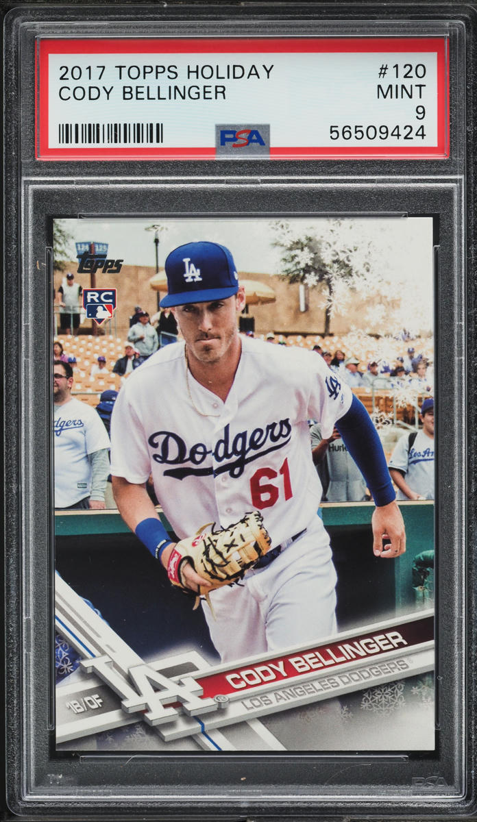 2017 Topps Holiday Cody Bellinger ROOKIE #HMW120 PSA 9 MINT