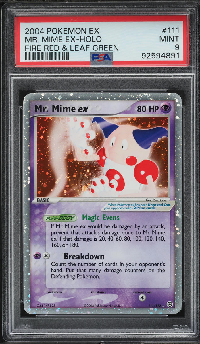 2004 Pokemon EX Fire Red & Leaf Green Holo Mr. Mime ex #111 PSA 9 MINT