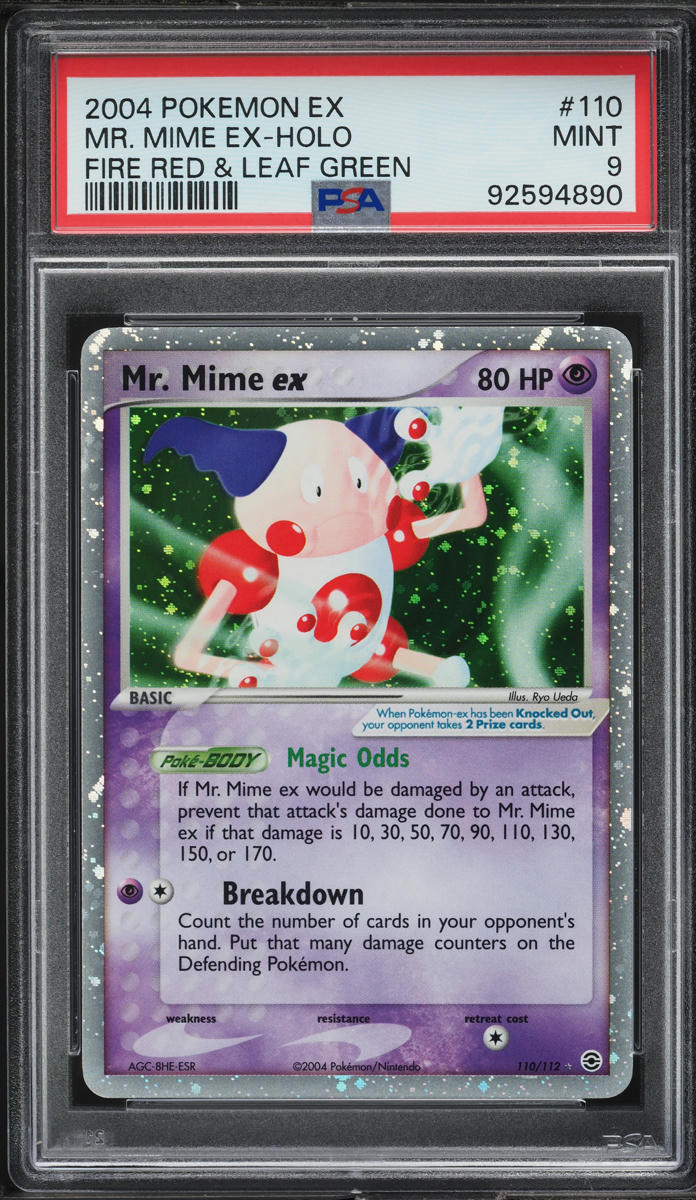 2004 Pokemon EX Fire Red & Leaf Green Holo Mr. Mime ex #110 PSA 9 MINT
