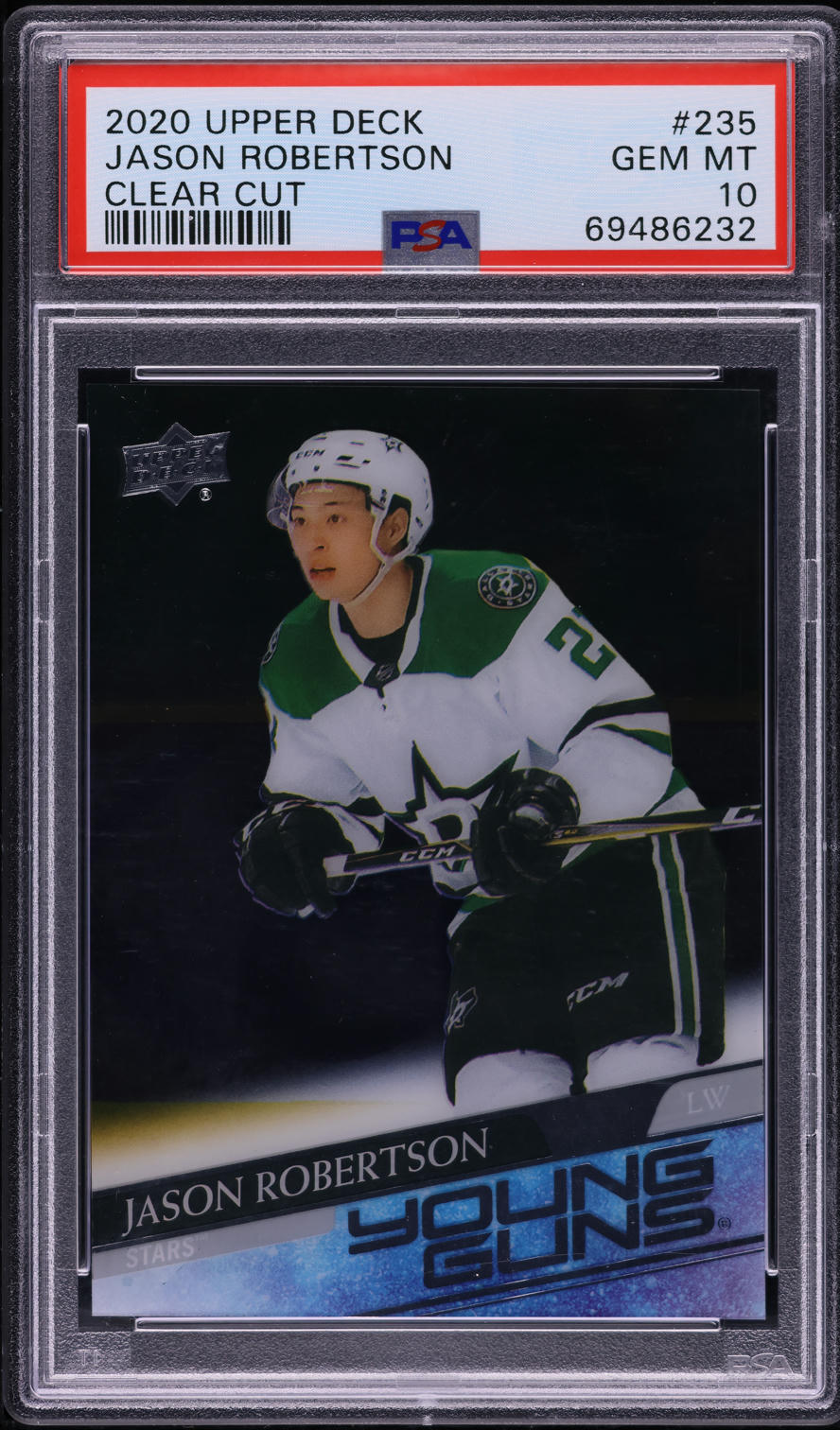 2020 Upper Deck Young Guns Clear Cut Jason Robertson ROOKIE #235 PSA 10 GEM MINT