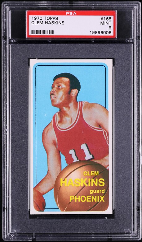 1970 Topps Basketball Clem Haskins ROOKIE #165 PSA 9 MINT