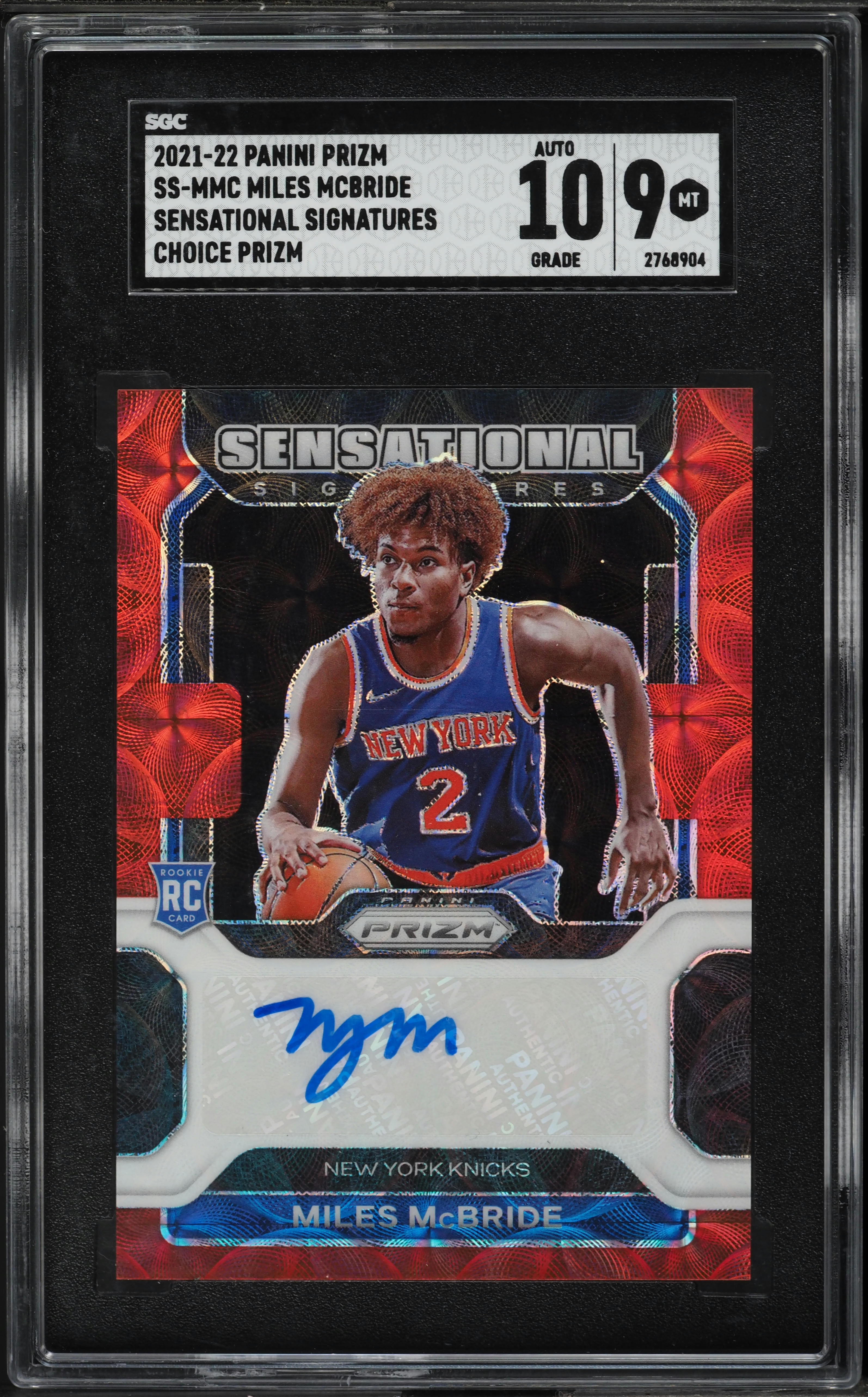 2021 Panini Prizm Sensational Choice Miles McBride ROOKIE AUTO #SS
