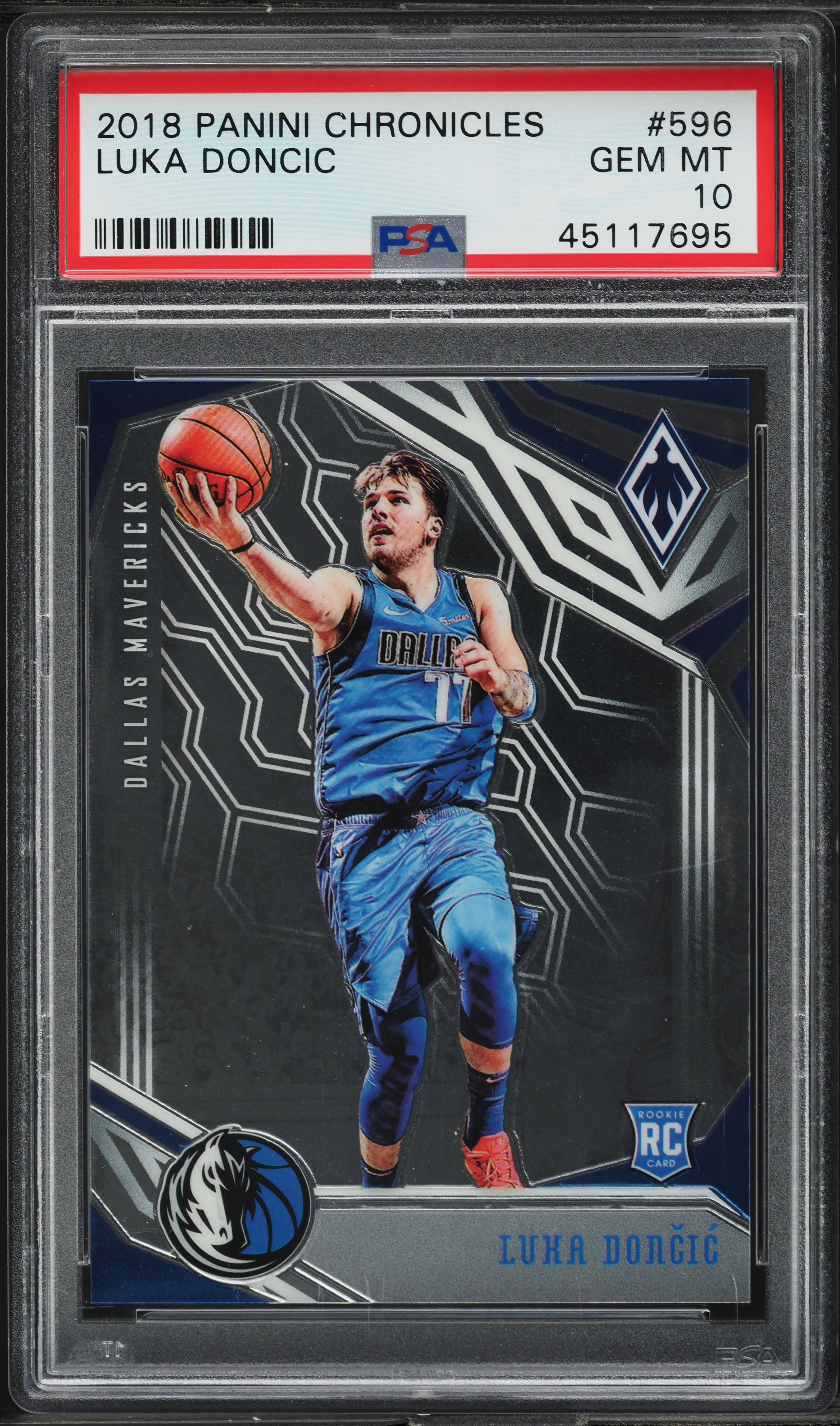 2018 Panini Chronicles Phoenix Luka Doncic ROOKIE #596 PSA 10 GEM