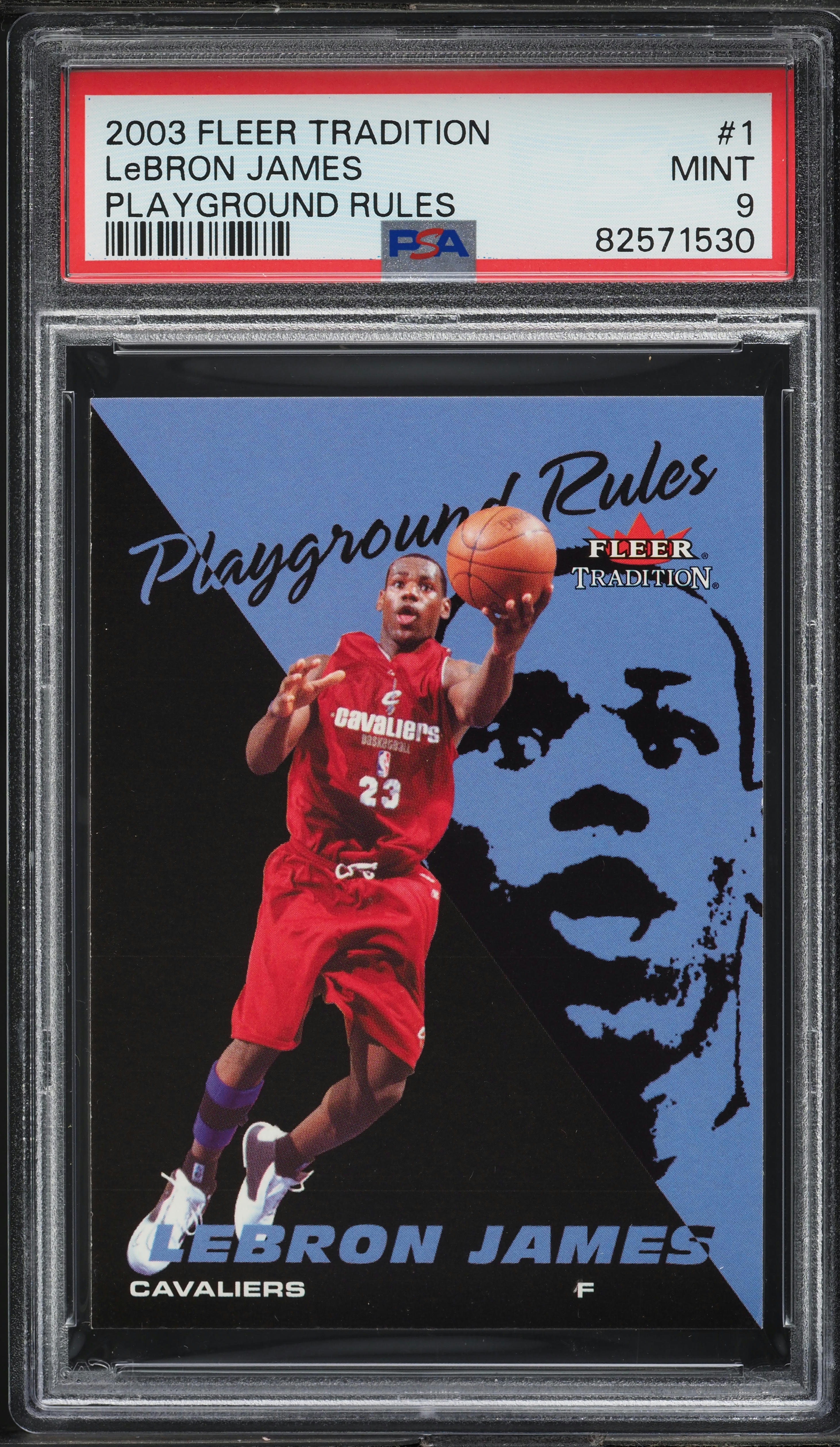 2003 Fleer Tradition Playground Rules LeBron James ROOKIE #1 PSA 9