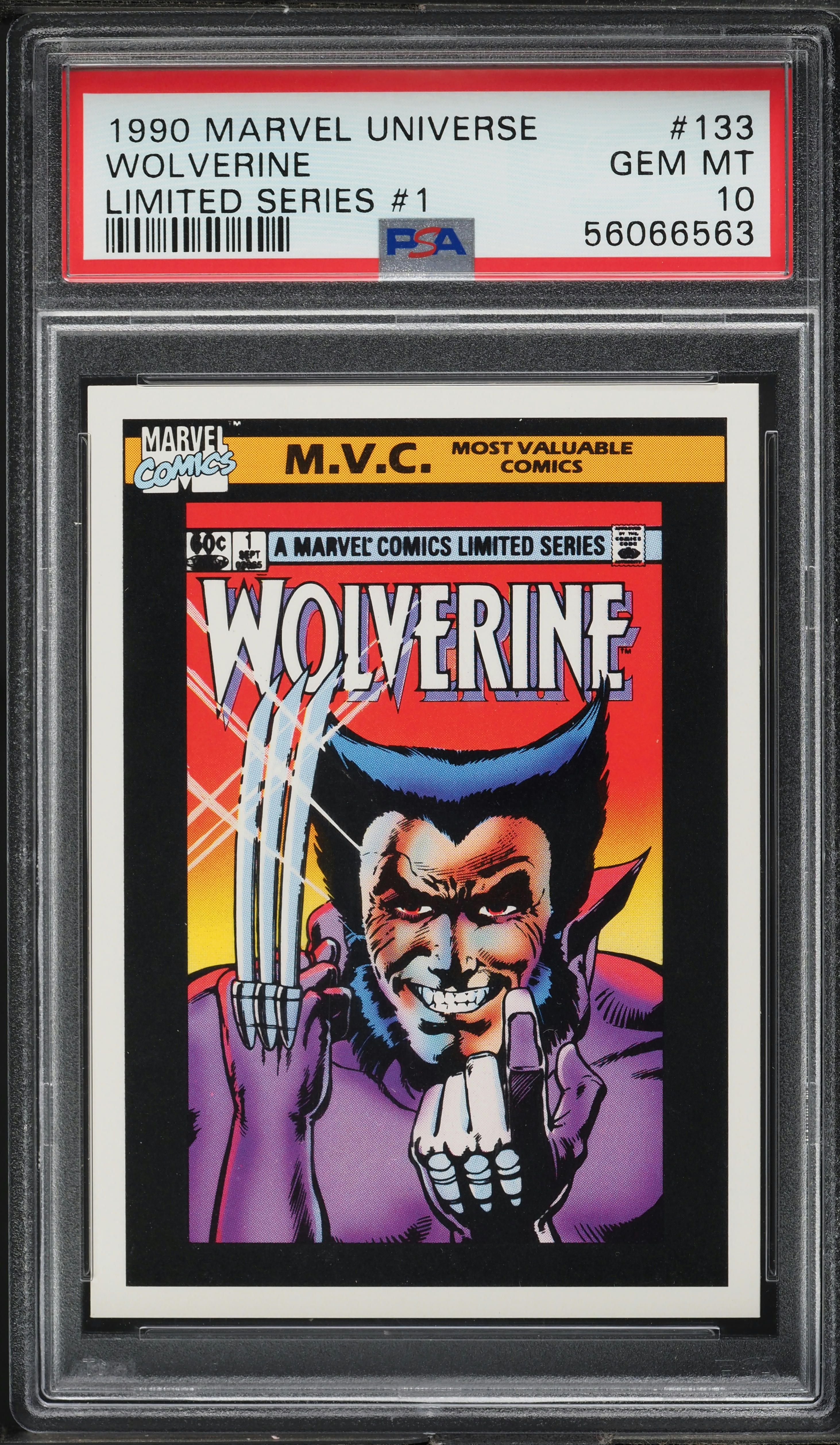 1990 Impel Marvel Universe Limited Series Wolverine #1 #133 PSA 10 