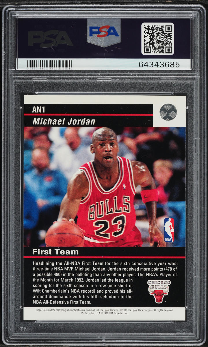 1992 Upper Deck All-NBA Team Michael Jordan #AN1 PSA 9 MINT