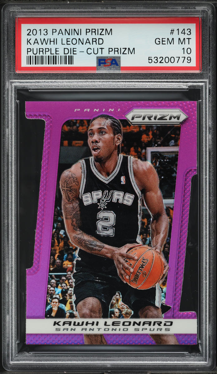 2013 Panini Prizm Purple Die-Cut Kawhi Leonard /49 #143 PSA 10 GEM MINT