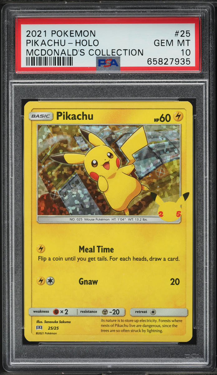 2021 Pokemon SWSH McDonald's Collection Holo Pikachu #25 PSA 10