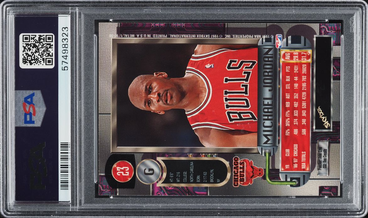 1997 Metal Universe Michael Jordan #23 PSA 9 MINT on Fanatics Collect