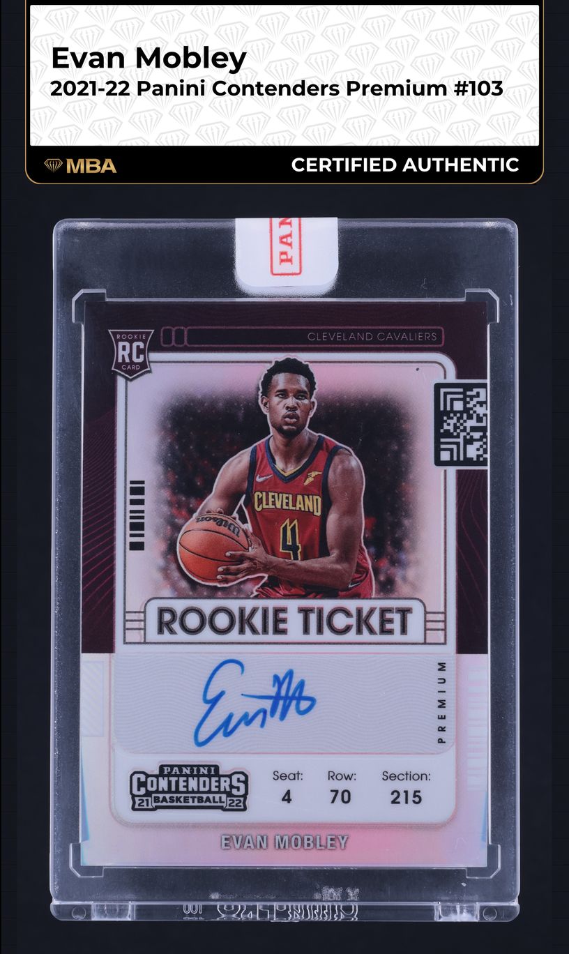 2021 Panini Contenders Variation Premium Evan Mobley ROOKIE AUTO #103 MBA AUTH