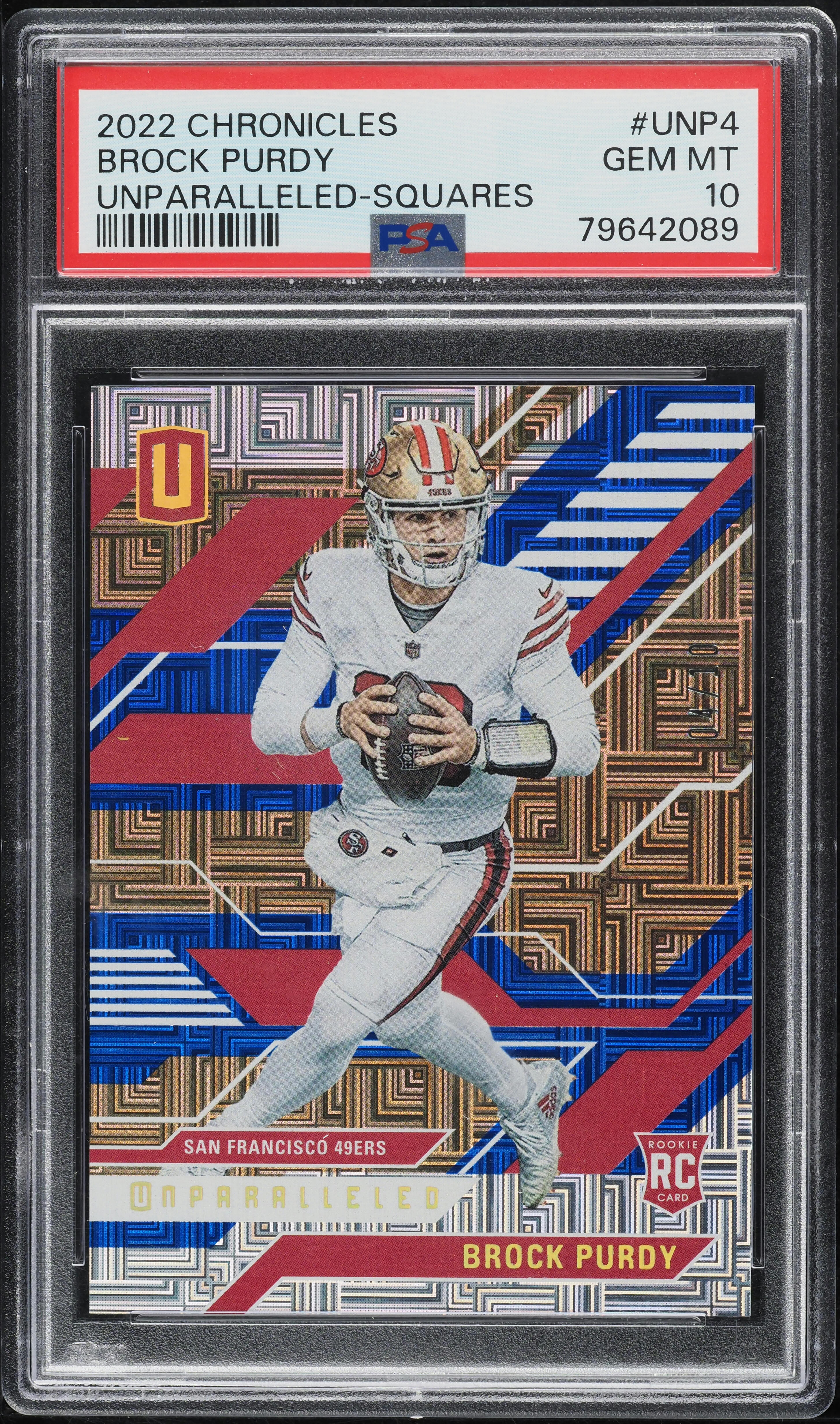 2022 Panini Chronicles Unparalleled Squares Brock Purdy ROOKIE /10