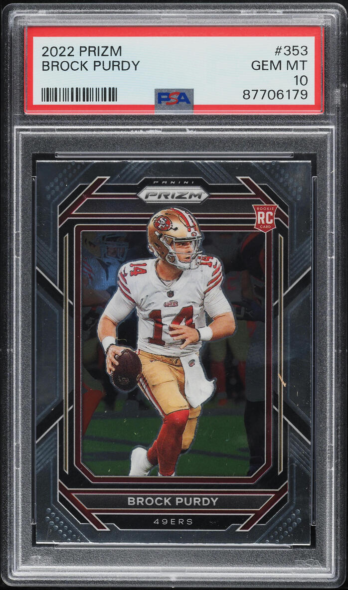 2022 Panini Prizm Brock Purdy ROOKIE #353 PSA 10 GEM MINT