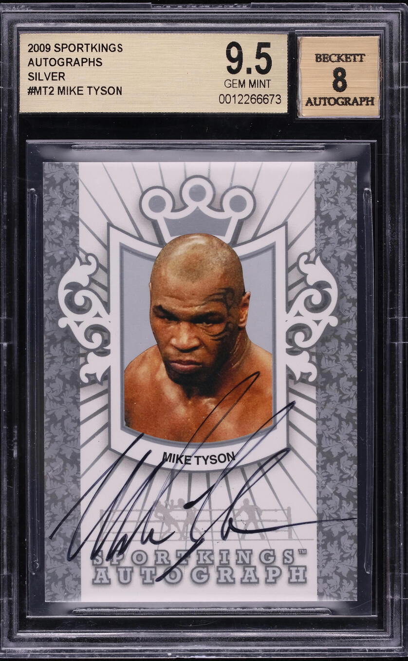 2009 Sportkings Silver Mike Tyson AUTO #A-MT2 BGS 9.5 GEM MINT on
