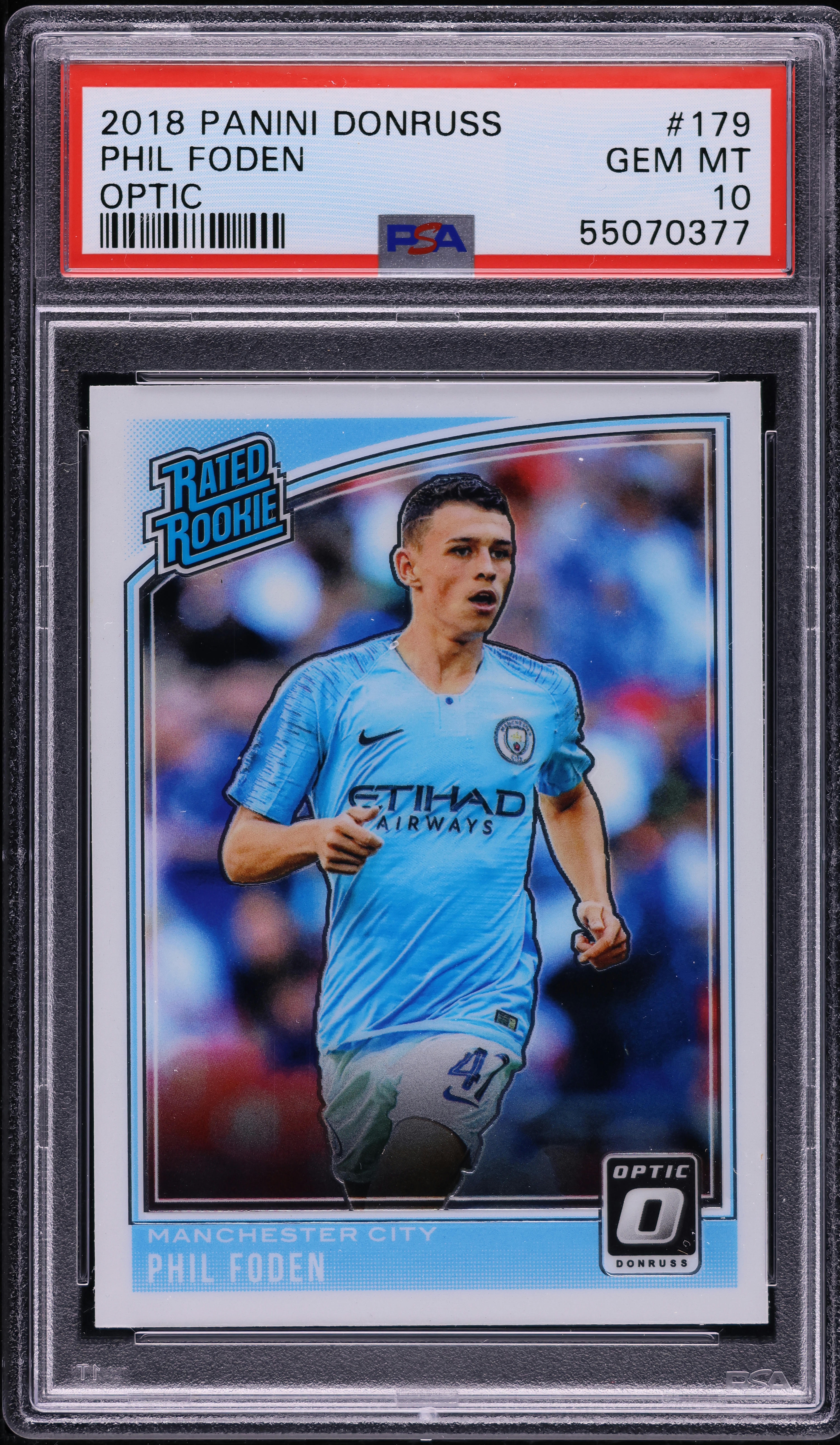 2018 Donruss Optic Phil Foden ROOKIE #179 PSA 10 GEM MINT on