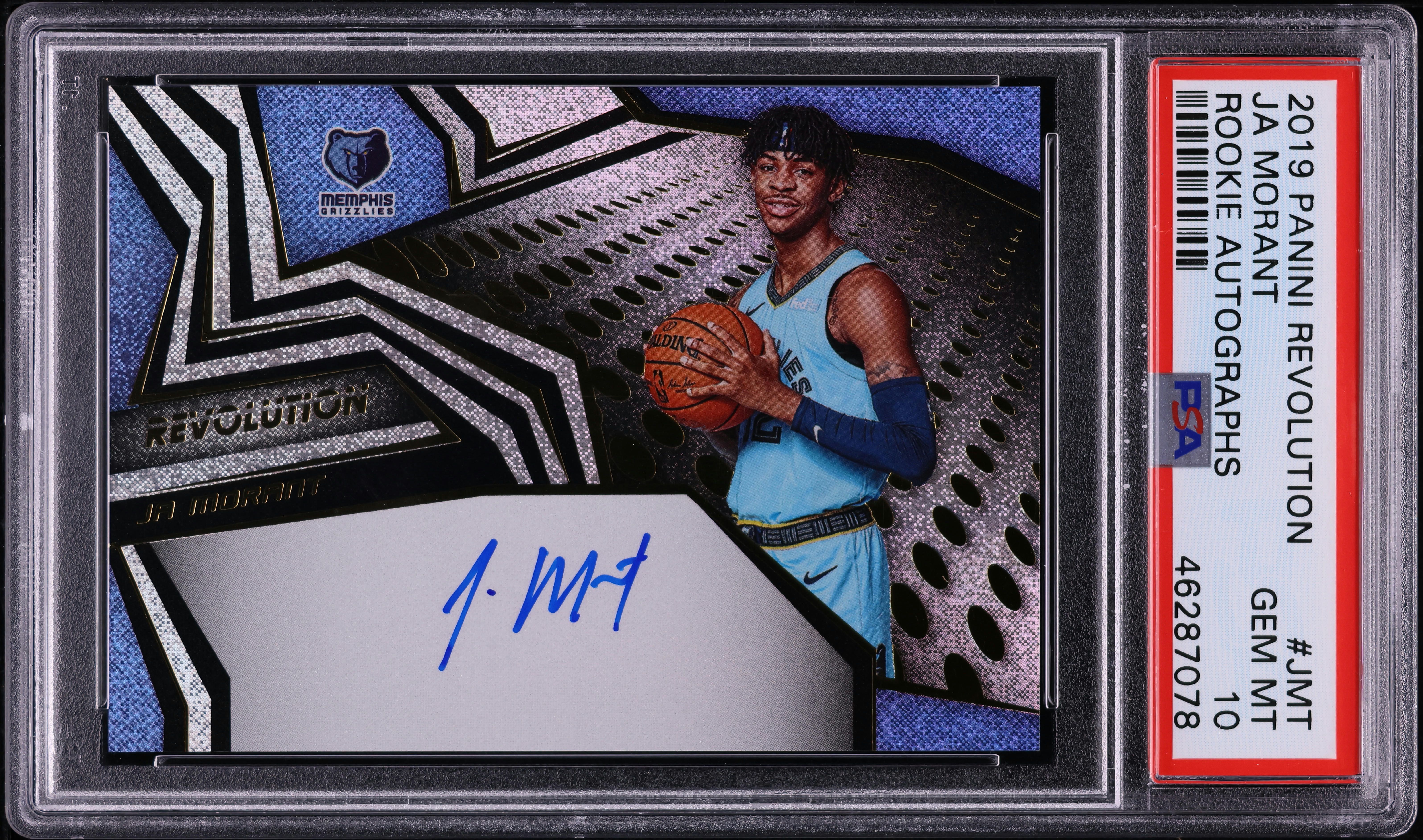 2019 Panini Revolution Ja Morant ROOKIE AUTO #RA-JMT PSA 10 GEM