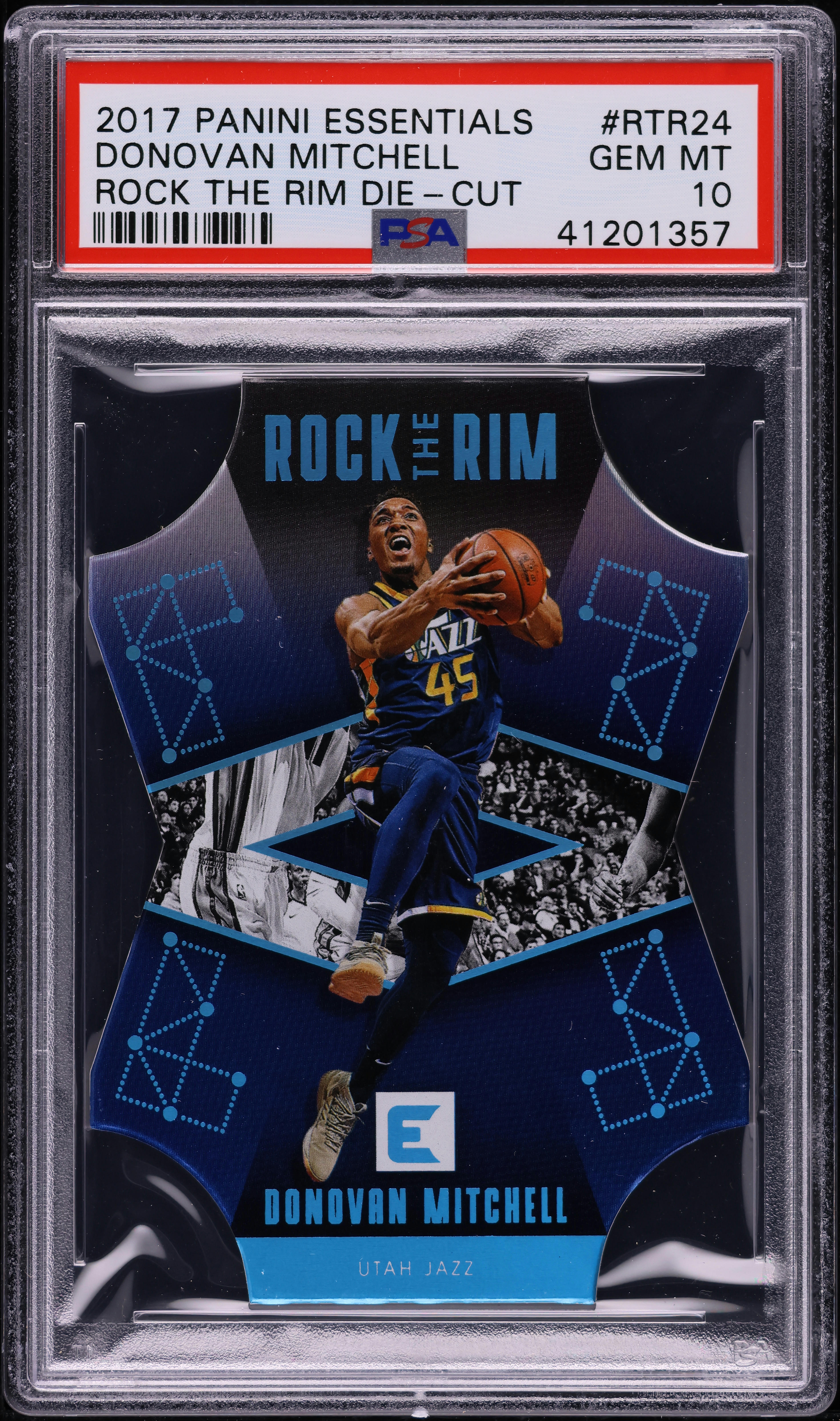2017 Panini Essentials Rock The Rim Die-Cut Donovan Mitchell