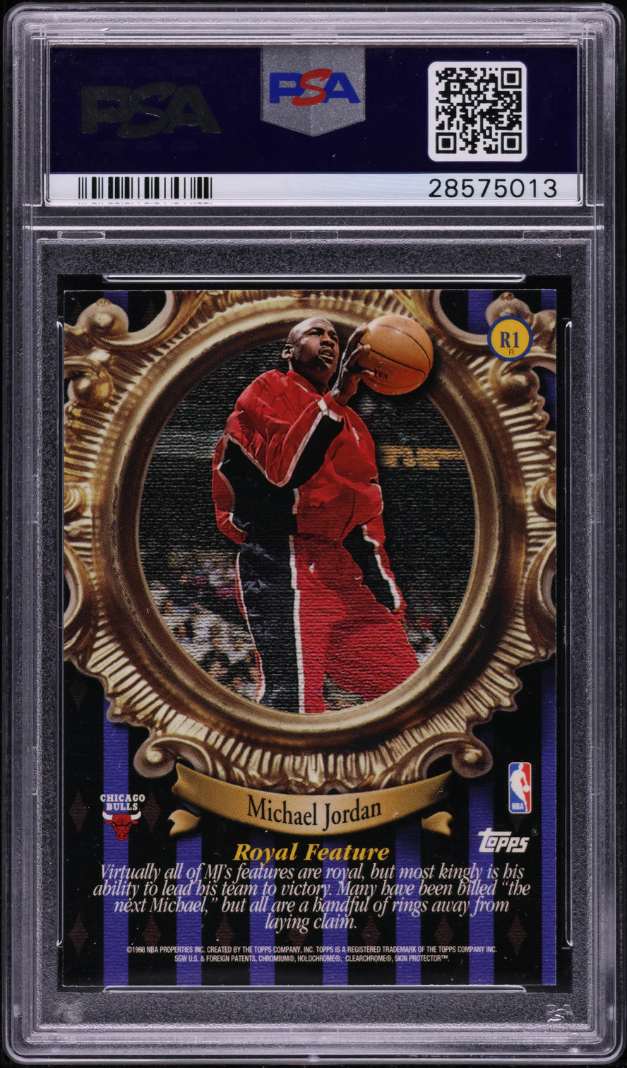 1998 Topps Roundball Royalty Refractor Michael Jordan #R1 PSA 9 MINT