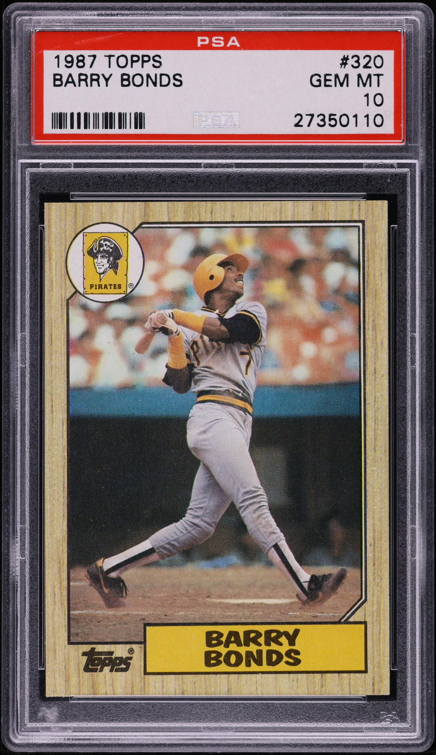 1987 Topps Barry Bonds ROOKIE #320 PSA 10 GEM MINT