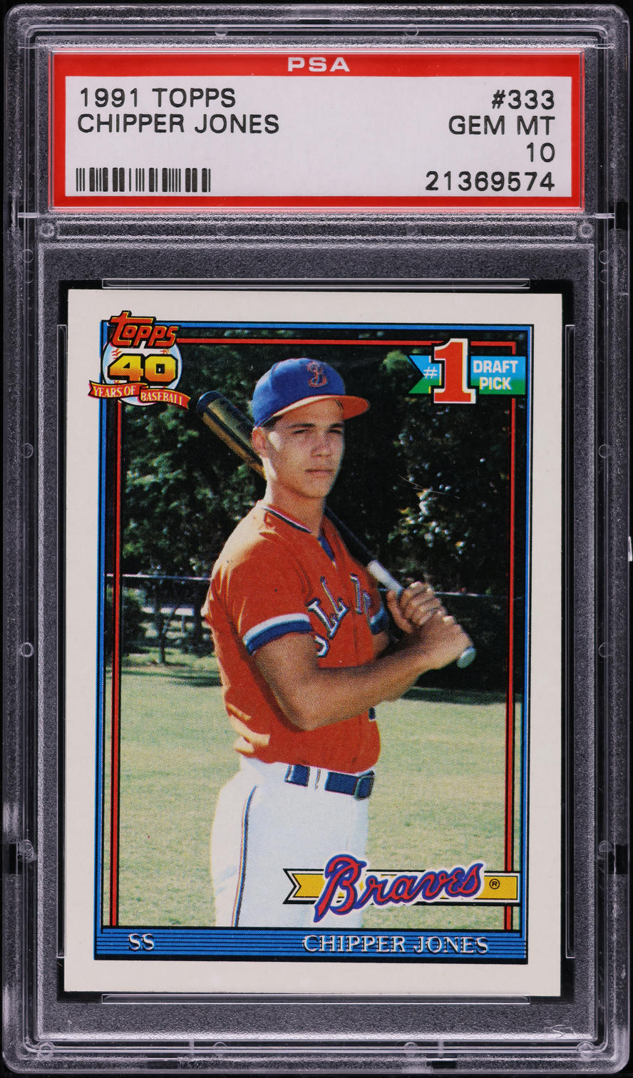 1991 Topps Chipper Jones ROOKIE #333 PSA 10 GEM MINT