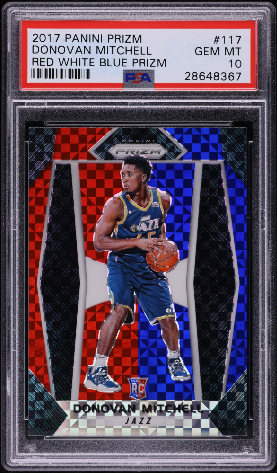 Donovan Mitchell 2017 Prizm #117 Red White Blue Price Guide
