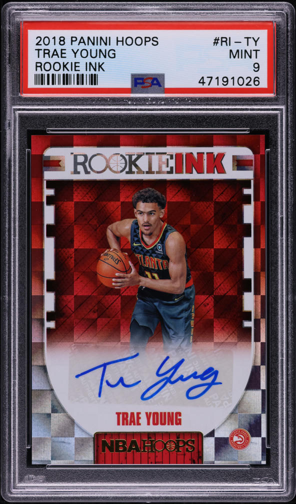 2018 Hoops Ink Trae Young ROOKIE AUTO #RI-TY PSA 9 MINT on
